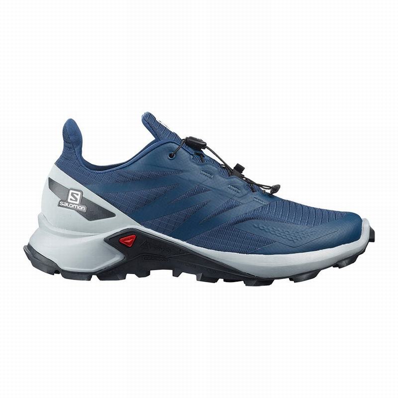 Chaussures De Trail Running Salomon Homme Bleu Marine / Bleu - Salomon SUPERCROSS BLAST - France (58